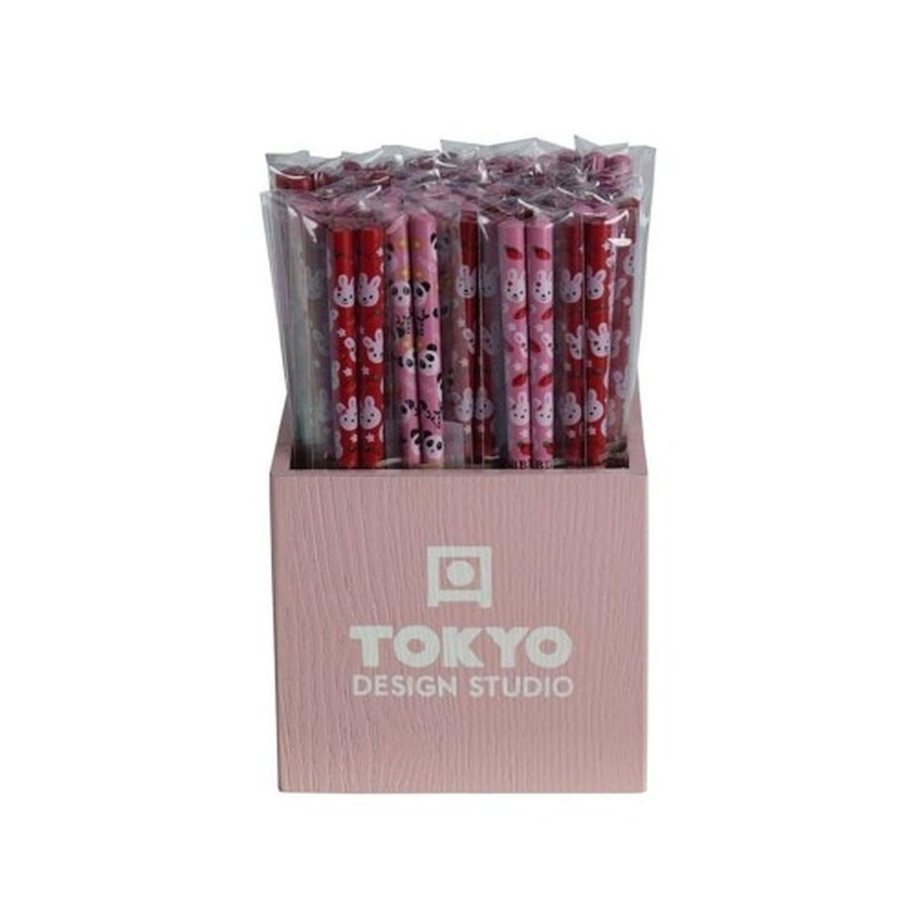 cnb-children-pink-chopsticks-box - Tokyo Design Studio Chidren Pink Assorted Chopsticks