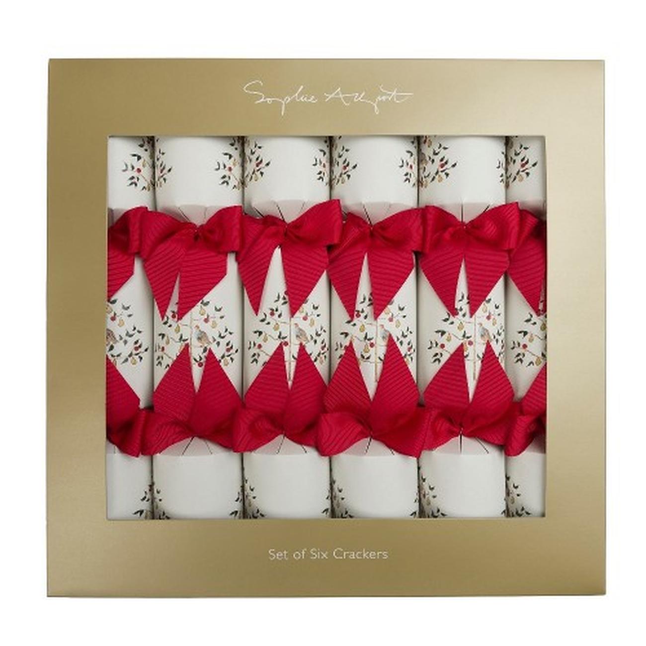 Sophie Allport Partridge Christmas Crackers Set Of 6