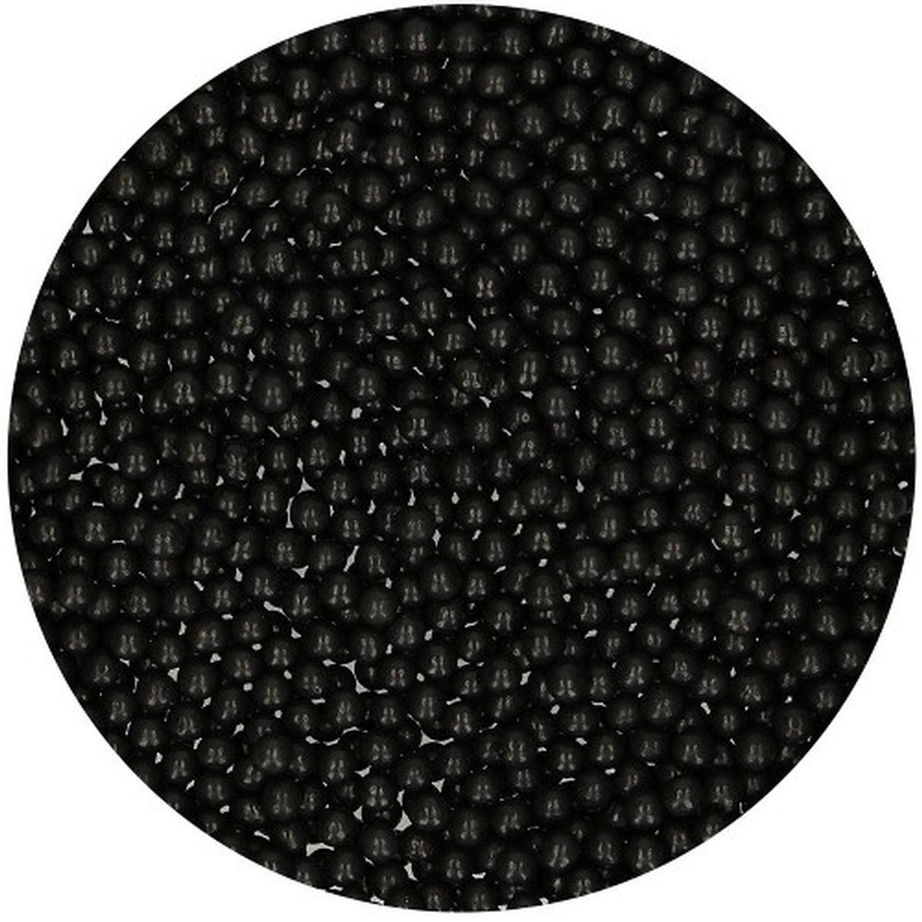 funcakes-black-med-sugar-pearls-80g - FunCakes Sugar Pearl Medium Shiny Black 80g