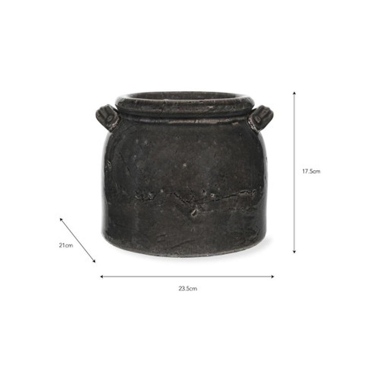 garden-trading-ravello-pot-handles-charcoal - Garden Trading Ravello Pot With Handles Charcoal