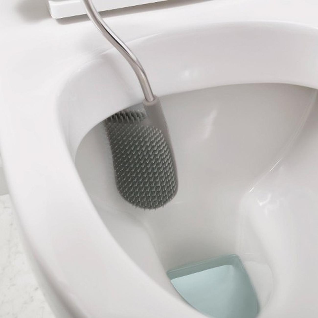 jj-flex-toilet-brush-with-holder-white-blue - Joseph Joseph Flex Toilet Brush & Holder-White Blue