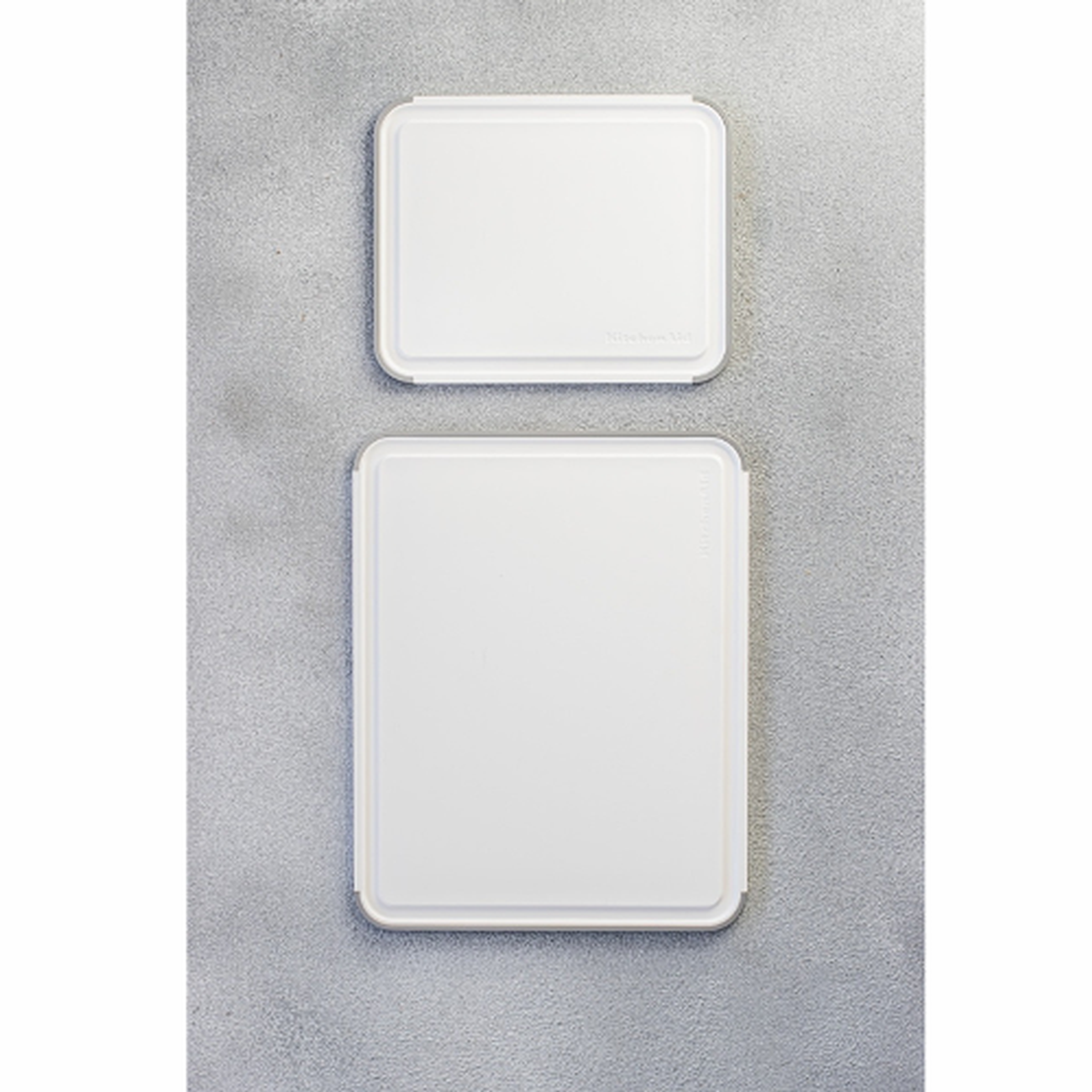 KitchenAid Classic Nonslip 2 Piece Plastic Cutting Board, White