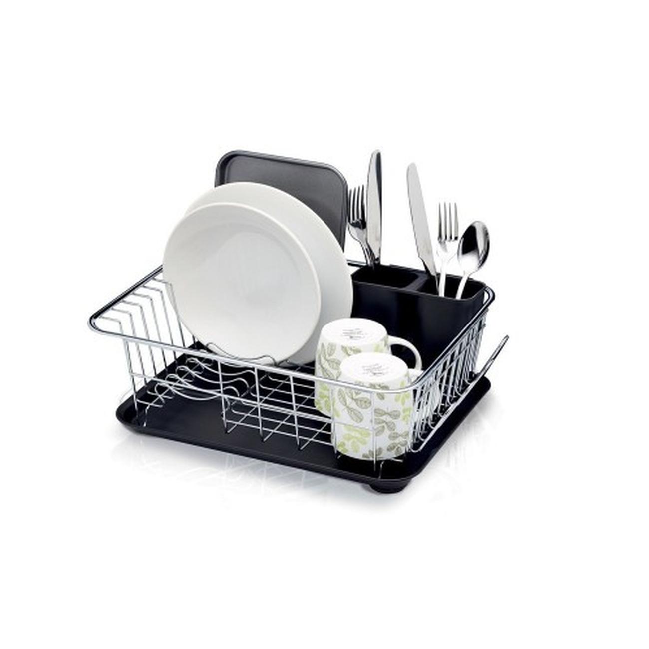 kc-chrome-plated-dish-drainer - KitchenCraft Chrome Plated Dish Drainer