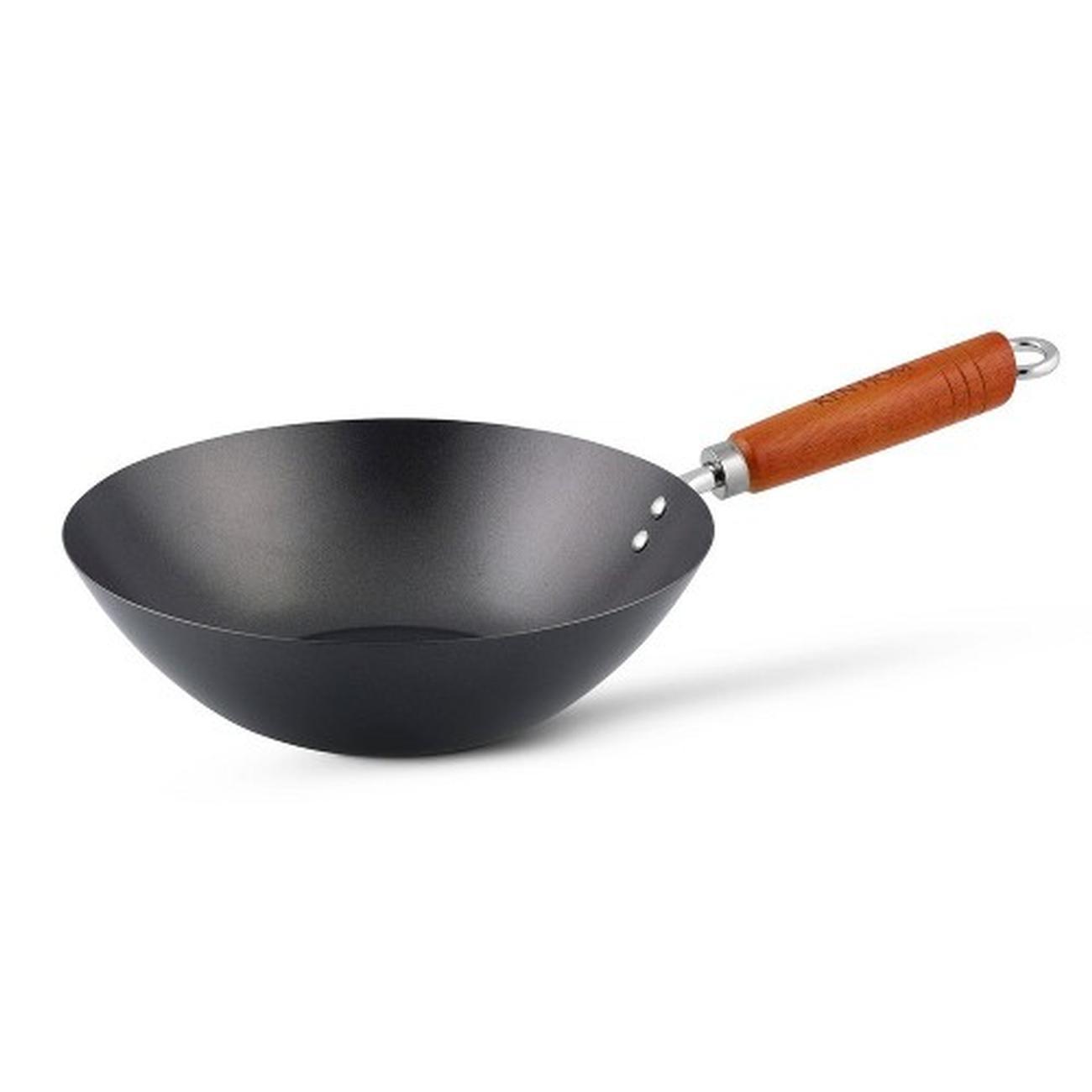 kenhom-classic-non-stick-carbon-steel-wok-27cm - Ken Hom Classic Non-stick Carbon Steel Wok 27cm
