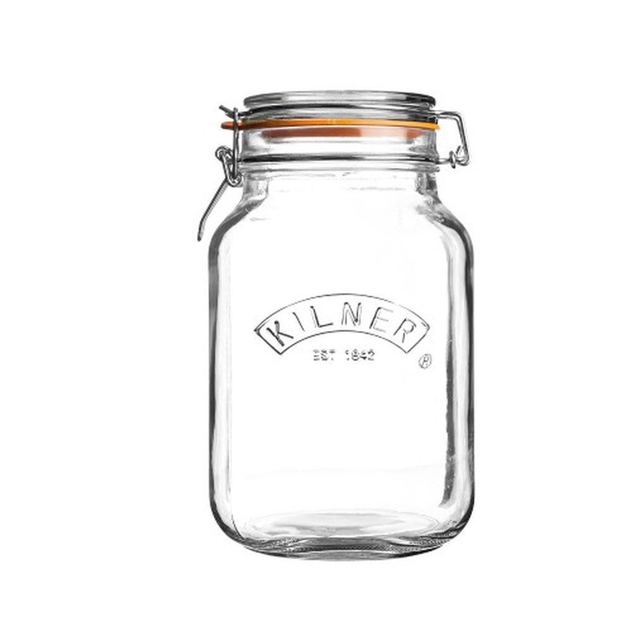 kilner-clip-top-square-jar-1.5-litre - Kilner Clip Top Square Jar 1.5 Litre