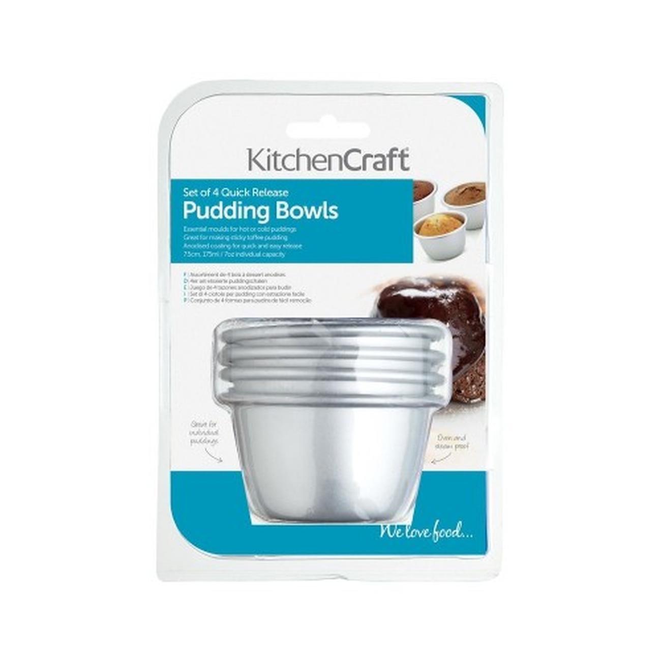 kk-mini-pudding-moulds-set-of-4 - KitchenCraft Mini Pudding Moulds Set of Four 7.5cm