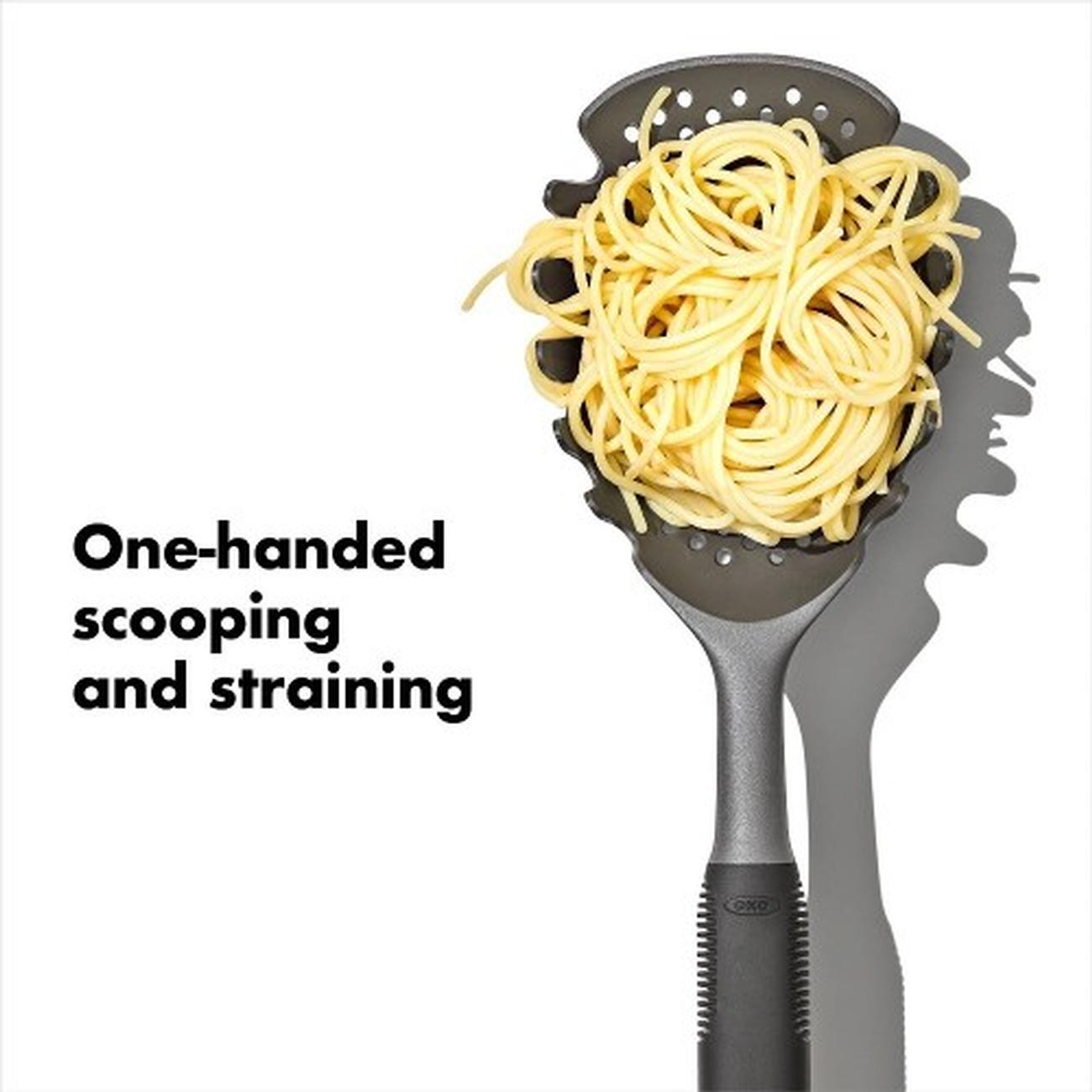 pasta-scoop-strainer-oxo-gg - OXO Good Grips Pasta Scoop Strainer 