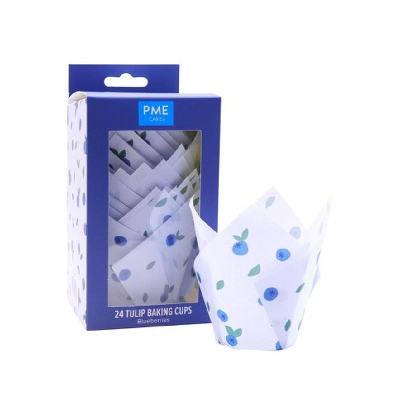 pme-24-blueberry-tulip-muffin-cases - PME 24 Blueberry Tulip Muffin Cases