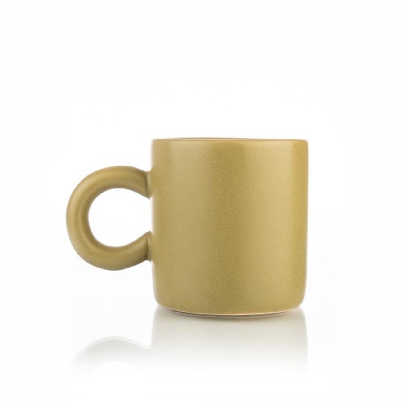 siip-matte-espresso-with-round-handle-olive - Siip Espresso Cup- Matte Olive With Round Handle