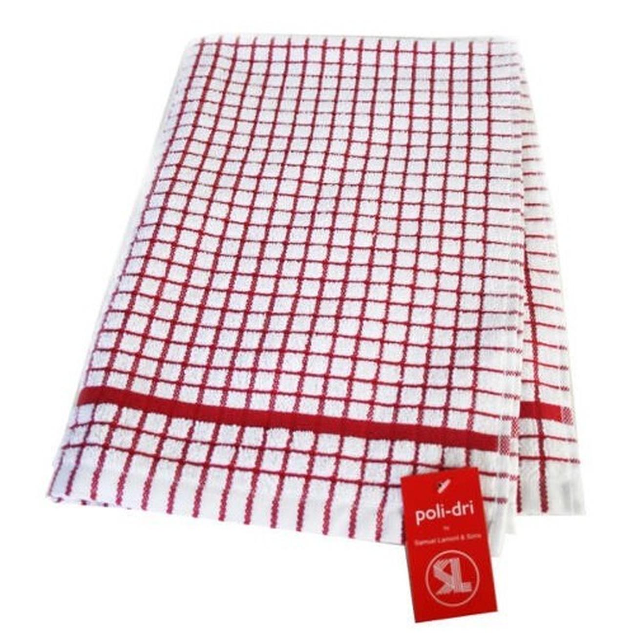 samuel-lamont-poli-dry-tea-towel-red - Samuel Lamont Poli Dri Tea Towel Red
