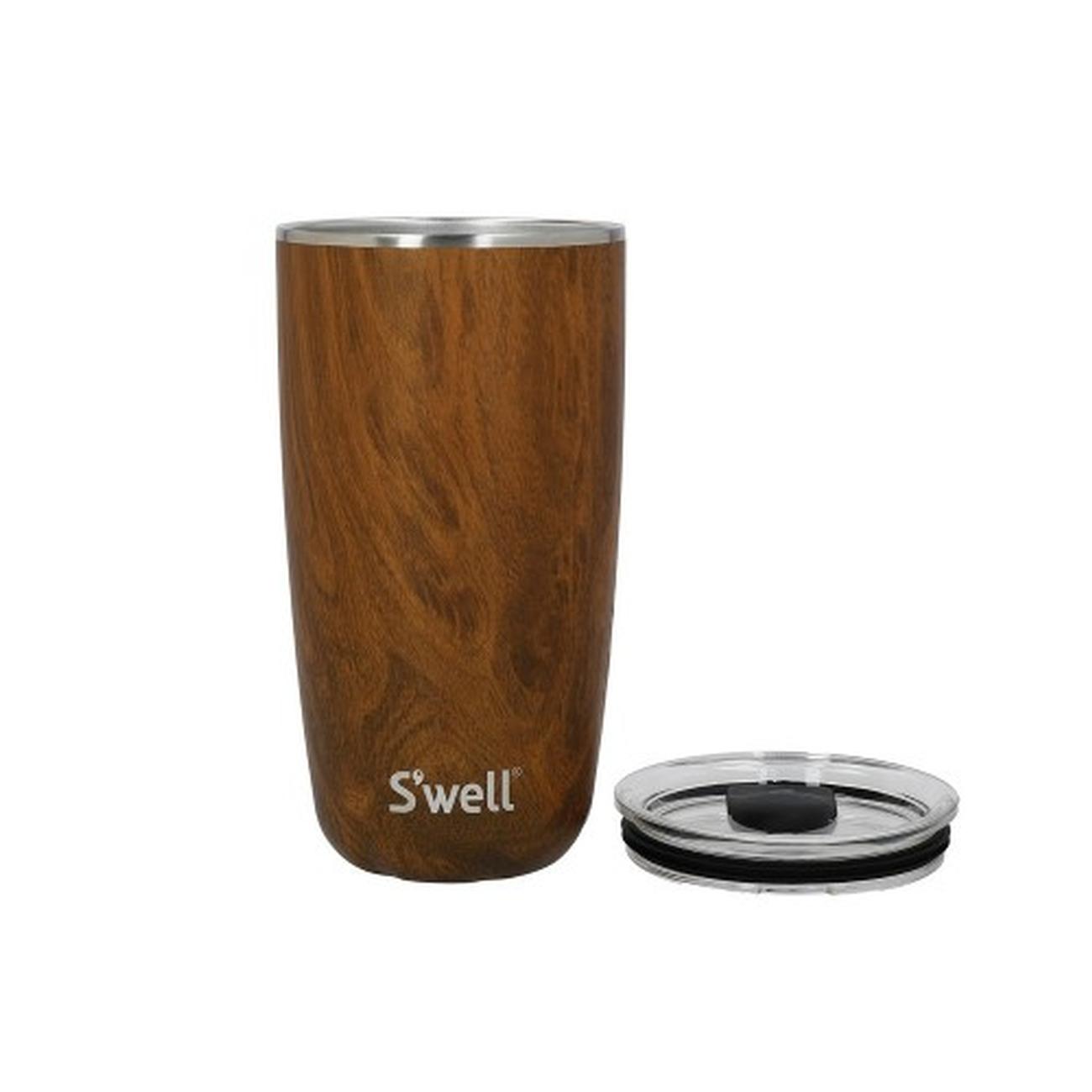 swell-teakwood-tumbler-with-lid-530ml - S'well Teakwood Tumbler with Lid 530ml