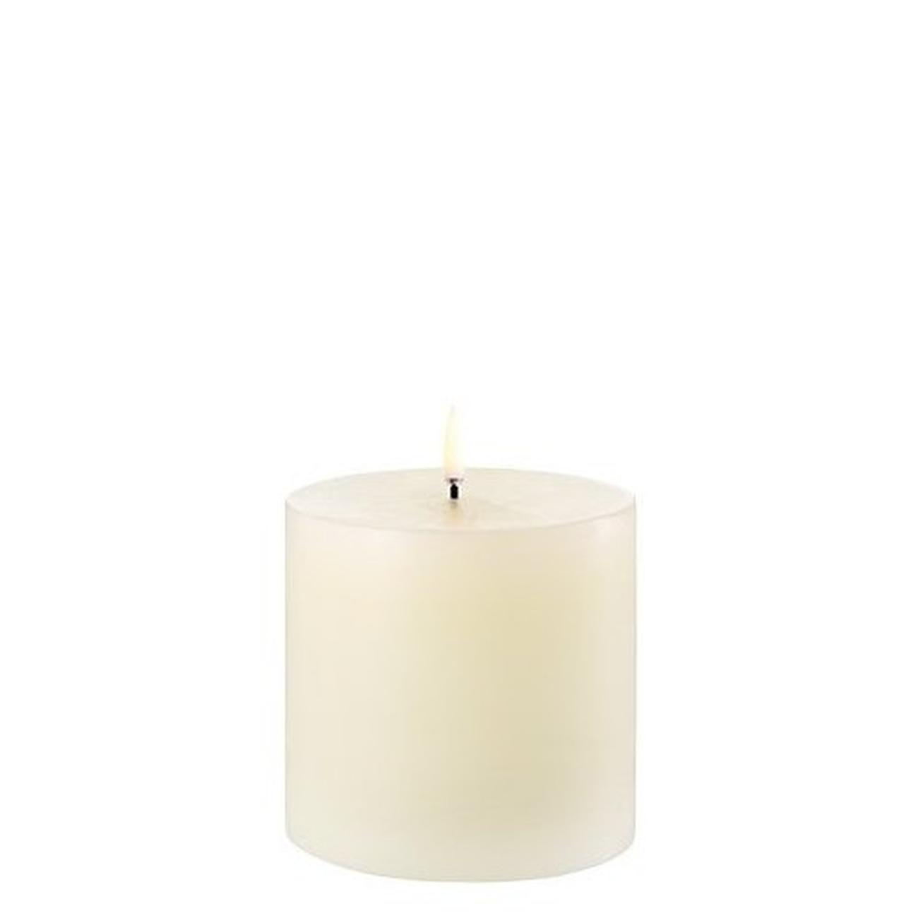 uyuni-led-candle-10-1x10-1cm-ivory-smooth - Uyuni Lighting Led Pillar Candle Ivory Smooth 10.1x10cm