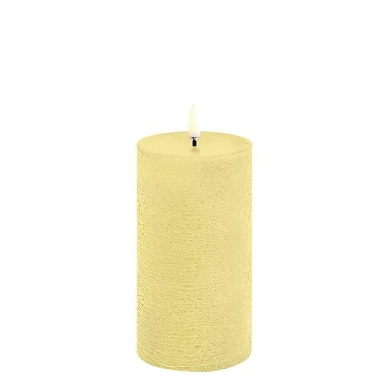 uyuni-led-candle-7-8x15-2cm-wheat-yellow-rustic - Uyuni Lighting Led Pillar Candle Wheat Yellow Rustic 7.8x15.2cm