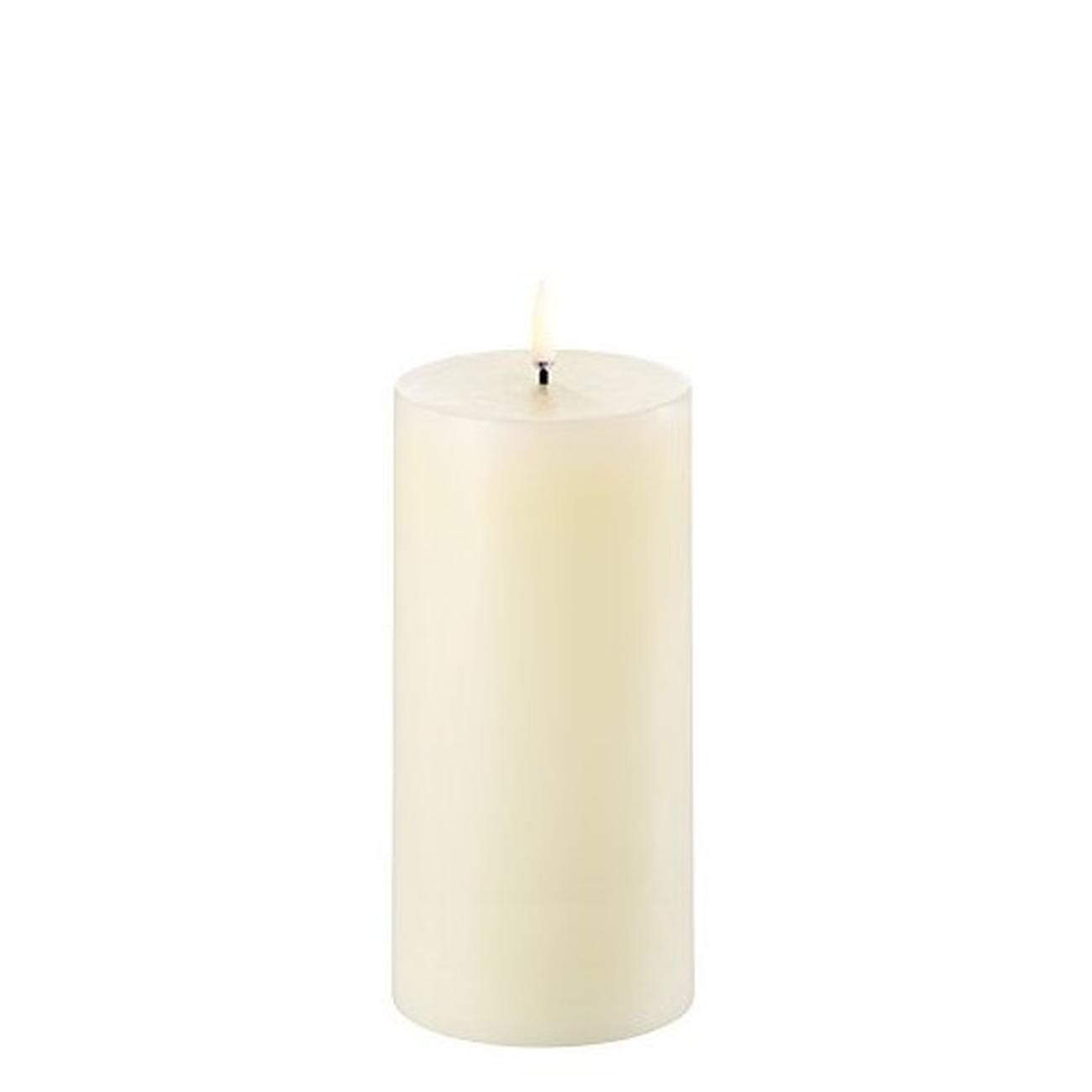 uyuni-led-candle-7-8x15cm-ivory-smooth - Uyuni Lighting Led Pillar Candle Ivory Smooth 7.8x0cm