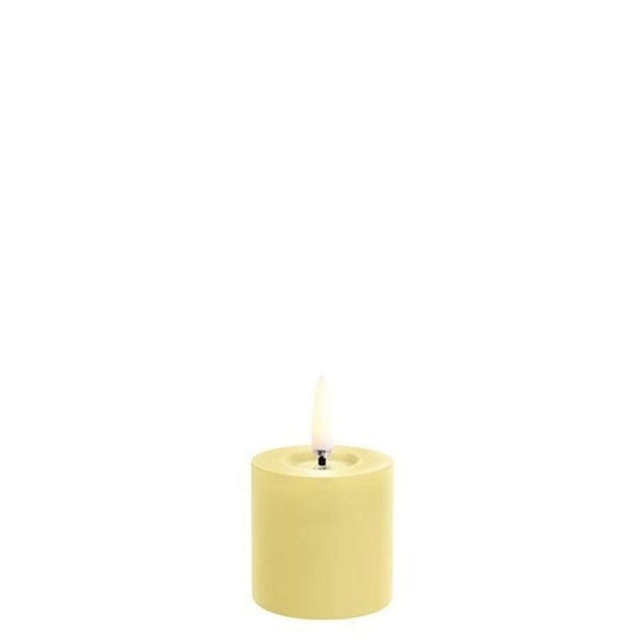 uyuni-led-melted-candle-5x4-5cm-wyellow-smooth - Uyuni Lighting Led Melted Pillar Candle Wheat Yellow Smooth 5x4.5cm