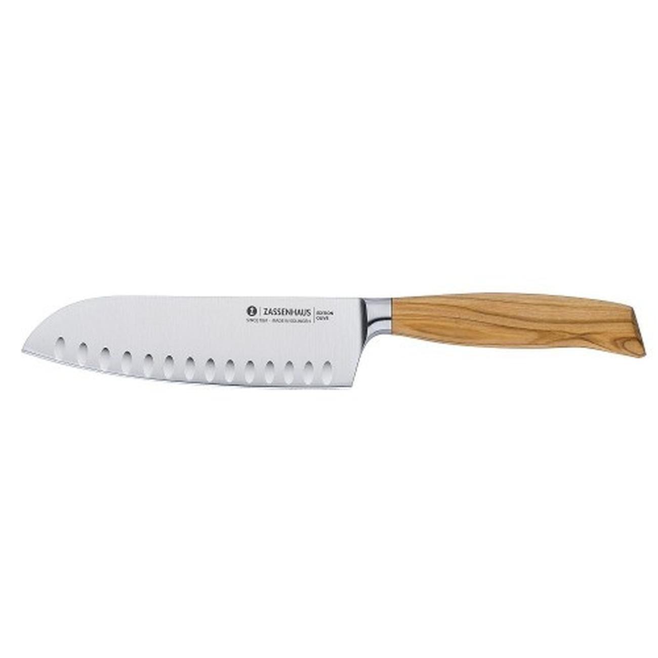 zassenhaus-santoku-knife-16cm-olivewood - Zassenhaus Olive Wood Santoku Knife 16cm
