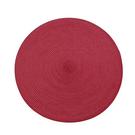 walton-ribbed-round-placemat-red - Walton & Co Circular Ribbed Placemat Red