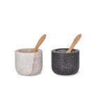 garden-trading-brompton-salt-pepper-pots-with-wooden-spoons - Brompton Salt & Pepper Pinch Pots with Bamboo Spoons