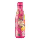 chillys-500ml-water-bottle-floral-pink-pompoms - Chilly's 500ml Water Bottle Floral Pink Pompoms