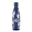 chillys-500ml-water-bottle-floral-fleurs-bleues - Chilly's 500ml Water Bottle Floral Fleurs Bleues