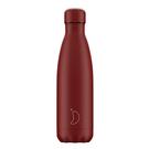 chillys-water-bottle-matte-all-red-500ml - Chilly's 500ml Water Bottle Matte All Red