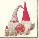 ihr-friendly-tomte-Christmas-cocktail-napkins-red - IHR Christmas Cocktail Napkins Friendly Tomte Red