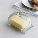 butter-dish-cornbury-pressed-glass - Cornbury Butter Dish, Pressed Glass