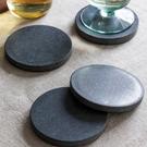 garden-trading-black-marble-coasters-round-4-piece-set - Garden Trading Set of 4 Black Marble Coasters