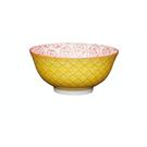 kitchencraft-yellow-floral-embossed-ceramic-bowl - KitchenCraft Bright Yellow Floral Ceramic Bowl