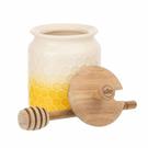kitchen-pantry-yellow-honey-pot-wooden-drizzler - Kitchen Pantry Honeypot & Dipper Yellow