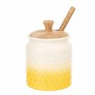 kitchen-pantry-yellow-honey-pot-wooden-drizzler - Kitchen Pantry Honey Pot & Dipper Yellow