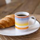 KitchenCraft-Porcelaine-Espresso-Mug-Soleada-Stripe-Design-80ml - KitchenCraft 80ml Porcelain Espresso Cup Soleada Stripe