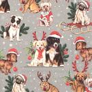 ihr-dogs-celebration-grey-lunch-napkins-Christmas - IHR Christmas Lunch Napkin Dogs Celebration