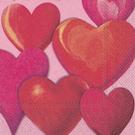 ihr-valentines-lunch-napkins-funny-hearts-pink - IHR Lunch Napkins Funny Hearts Pink