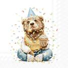 ihr-lunch-napkins-happy-birthday-teddy - IHR Lunch Napkins Happy Teddy Birthday