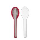mepal-cutlery-set-3pc-ellipse-nordic-red - Mepal Ellipse 3pc Travel Cutlery Nordic Red
