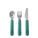 mepal-childrens-cutlery-set-3pc-deep-turquoise - Mepal 3pc Kid's Cutlery Set Deep Turquoise