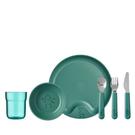 mepal-mio-childrens-tableware-6pc-set-deep-turquoise - Mepal Mio 6pc Kid's Dinnerware Set Deep Turquoise