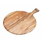 kitchencraft-acacia-paddle-board-serving-board-round-natural-elements - KitchenCraft Natural Elements Acacia Wood Round Serving Paddle Board