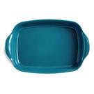 emile-henry-rectangular-oven-dish-large-blue-calan - Emile Henry Mediterranean Blue Rectangular Oven Dish Large