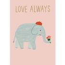 roger-la-borde-greeting-card-elephant-love-always - Greeting Card - Love Always