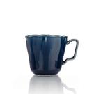 siip-navy-reactive-glaze-scalloped-edge-mug - Siip Reactive Glaze Scalloped Edge Mug Navy