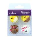 culpitt-sugar-decorations-easter-bunny-and-chicks-12pc - Culpitt Sugar Piping Bunny & Chick 12pc