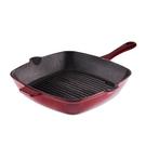 barbary-oak-foundry-grill-pan-26-cm-round-red-cast-iron - Barbary & Oak Foundry 26cm Cast Iron Grill Pan-Red