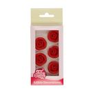 funcakes-marzipan-decorations-roses-red-set-6 - FunCakes Marzipan Decorations Roses Red Set of 6