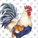 ihralbert-rooster-blue-lunch-napkins - IHR Lunch Napkins Albert Rooster Blue
