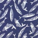 ihr-decorative-fish-blue-lunch-napkins - IHR Lunch Napkins Decorative Fish Blue