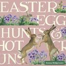 ihr-easter-hares-rose-lunch-napkins - IHR Lunch Napkins Easter Hares Rose