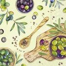 ihr-tapas-di-olive-lgrey-lunch-napkins - IHR Lunch Napkins Tapas Di Olive Light Grey