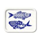 jamida-tray-27x20cm-white-shoal-of-fish-asta-barrington - Jamida Shoal of Fish White Serving Tray by Asta Barrington 27cmx20cm